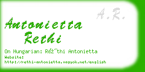 antonietta rethi business card
